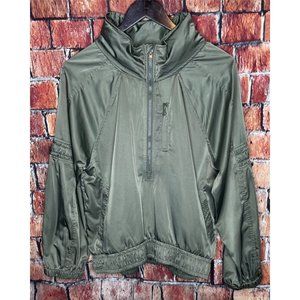 Free People FP Movement Half Zip Pullover Tuck Away Hoodie Green SP Petite Small